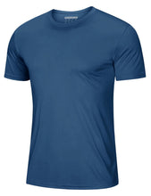 Load image into Gallery viewer, MAGCOMSEN Men's UPF 50+ Short Sleeve T-Shirt – Lightweight Quick Dry Rash Guard | Blue Grey