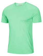 Load image into Gallery viewer, MAGCOMSEN Men's UPF 50+ Short Sleeve Dry-Fit T-Shirt – Lightweight Active Shirt | Mint Green