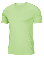 Load image into Gallery viewer, MAGCOMSEN Men's UPF 50+ Short Sleeve T-Shirt – Lightweight Quick Dry Running Shirt | Light Green