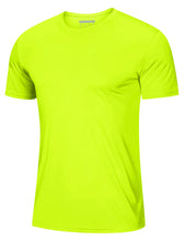 Load image into Gallery viewer, MAGCOMSEN Men's UPF 50+ Short Sleeve T-Shirt – Lightweight Breathable Base Layer | Fluorescent Green