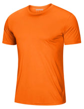 Load image into Gallery viewer, MAGCOMSEN Men's UPF 50+ Short Sleeve T-Shirt – Lightweight Quick Dry Active Shirt | Orange