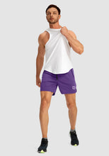 Load image into Gallery viewer, G Gradual Men's 5" Running Shorts with Zip Pockets – Quick-Dry Gym & Athletic Workout Shorts in Purple
