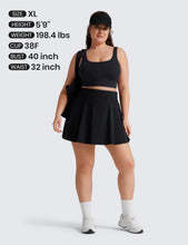 Load image into Gallery viewer, CRZ YOGA Butterluxe Womens U Back Sports Bra - Scoop Neck Padded Low Impact Yoga Clothes Workout Crop Top with Built in Pads Black