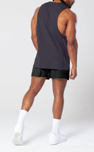 Load image into Gallery viewer, Project Titan Men's Icon Drop Arm Tank Top – Cut Off Sleeveless Gym Shirt for Weightlifting & Bodybuilding in Tempered Steel Purple