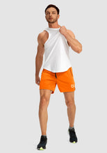 Load image into Gallery viewer, G Gradual Men's 5" Running Shorts with Zip Pockets – Quick-Dry Gym & Athletic Workout Shorts in Orange