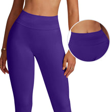 Load image into Gallery viewer, Impact Leggings for Women Seamless Workout Yoga Pants Hidden Scrunch Butt Tummy Control Gym Leggings Mid Low Waist 25" Dark Indigo