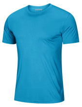 Load image into Gallery viewer, MAGCOMSEN Men's UPF 50+ Short Sleeve Sun Shirt – Lightweight Quick Dry Running Tee | Blue Green
