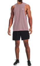 Load image into Gallery viewer, Project Titan Men's Drop Arm Tank Top – Loose Fit Cut Off Sleeveless Gym Shirt for Weightlifting & Training in Pale Plum