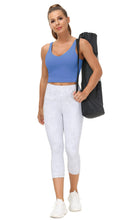 Load image into Gallery viewer, Women’s Longline Sports Bra Wirefree Padded Medium Support Yoga Bras Gym Running Workout Tank Tops(Sea Blue)