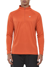 Load image into Gallery viewer, NORTHYARD Men's Long Sleeve Quarter Zip Running Shirt – Moisture Wicking Athletic Pullover | Orange
