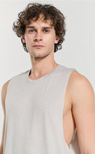 Load image into Gallery viewer, Project Titan Men's Drop Arm Tank Top – Cut Off Sleeveless Gym Shirt for Weightlifting & Bodybuilding in Unbleached Linen