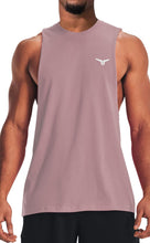Load image into Gallery viewer, Project Titan Men's Drop Arm Tank Top – Loose Fit Cut Off Sleeveless Gym Shirt for Weightlifting & Training in Pale Plum
