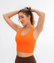 Load image into Gallery viewer, JOYSPELS Sports Bras for Women Extra Comfort Criss-Cross Back Padded Workout Tops for Women Medium Support