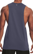 Load image into Gallery viewer, Project Titan Men's Drop Arm Tank Top – Loose Fit Cut Off Sleeveless Gym Shirt for Weightlifting & Training in Tempered Steel Purple