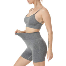 Load image into Gallery viewer, Women Seamless Yoga Set 2 Piece Workout Sport Bra with High Waist Shorts Legging Outfit Tracksuit.JNINTH
