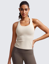Load image into Gallery viewer, CRZ YOGA Butterluxe Racerback Workout Tank Tops for Women Sleeveless Camisole Gym Athletic Yoga Shirts Mojave Tan