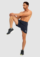 Load image into Gallery viewer, G Gradual Men's 5" Running Shorts with Zip Pockets – Quick-Dry Gym & Athletic Workout Shorts in Navy