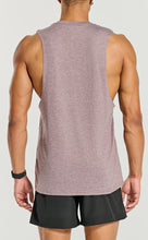 Load image into Gallery viewer, Project Titan Men's Drop Arm Tank Top – Cut Off Sleeveless Gym Shirt for Weightlifting & Training in Light Grape Flax