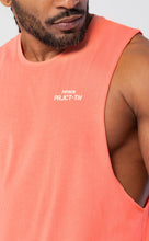 Load image into Gallery viewer, Project Titan Men's Icon Drop Arm Tank Top – Cut Off Sleeveless Gym Shirt for Weightlifting & Bodybuilding in Sunset Coral