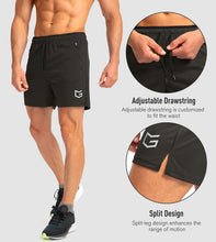 Load image into Gallery viewer, G Gradual Men's 5" Running Shorts with Zip Pockets – Quick-Dry Gym & Athletic Workout Shorts in Olive Green