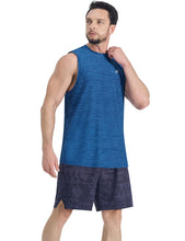 Load image into Gallery viewer, EZRUN Men's Quick Dry Muscle Tank Top – Sleeveless Gym & Athletic Workout Shirt | Navy