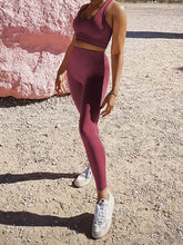 Load image into Gallery viewer, Women’s Yoga Outfits 2 piece Set Workout Tracksuits Sports Bra High Waist Legging Active Wear Athletic Clothing Set (Small, 1917 Living Coral)