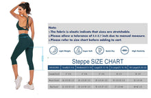 Load image into Gallery viewer, Steppe Naked Feeling High Waisted Yoga Pants Women's Workout Capris Leggings with Pockets Tummy Control Buttery Soft Running Compression Capris for Athletic Gym Exercise Fitness Dark Sea