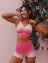 Load image into Gallery viewer, FRESOUGHT Pink Workout Sets for Women, Active Wear for Women Seamless Workout Top Bottom Sets Hanging Dye Hot Pink