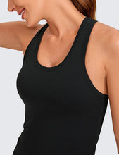 Load image into Gallery viewer, CRZ YOGA Butterluxe Racerback Workout Tank Tops for Women Sleeveless Camisole Gym Athletic Yoga Shirts Black