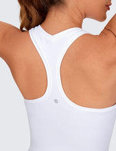 Load image into Gallery viewer, CRZ YOGA Butterluxe Racerback Workout Tank Tops for Women Sleeveless Camisole Gym Athletic Yoga Shirts White