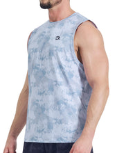 Load image into Gallery viewer, EZRUN Men's Quick Dry Muscle Tank Top – Sleeveless Gym & Athletic Workout Shirt | Winter Camouflage