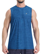 Load image into Gallery viewer, EZRUN Men's Quick Dry Muscle Tank Top – Sleeveless Gym & Athletic Workout Shirt | Navy