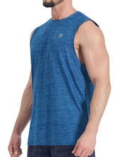 Load image into Gallery viewer, EZRUN Men's Quick Dry Muscle Tank Top – Sleeveless Gym & Athletic Workout Shirt | Navy