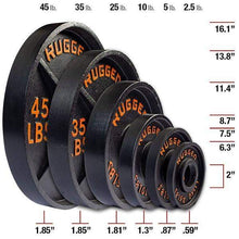 Load image into Gallery viewer, 300 lb. Rugged Deep Dish Olympic Plate Set with Bar - The Home Fitness Corp