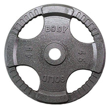 Load image into Gallery viewer, 300lb. Gray Cast Iron Grip Olympic Weight Set with 7ft. Olympic bar and collars - The Home Fitness Corp
