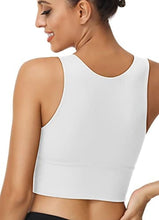 Load image into Gallery viewer, High Neck Sports Bra for Women Longline Full Coverage Sports Bras Medium Impact Padded Workout Crop Tops for Yoga Gym