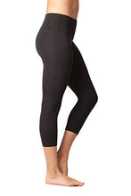 Load image into Gallery viewer, Yogalicious High Waist Ultra Soft Lightweight Capris - High Rise Yoga Pants - Black Nude Tech