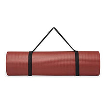 Load image into Gallery viewer, Gaiam Essentials Thick Yoga Mat Fitness & Exercise Mat with Easy-Cinch Carrier Strap, Red, 72"L X 24"W X 2/5 Inch Thick