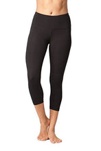 Load image into Gallery viewer, Yogalicious High Waist Ultra Soft Lightweight Capris - High Rise Yoga Pants - Black Nude Tech