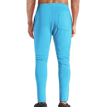 Load image into Gallery viewer, BROKIG Mens Zip Joggers Pants - Casual Gym Workout Track Pants Comfortable Slim Fit Tapered Sweatpants with Pockets (Light Blue)