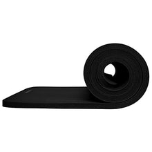 Load image into Gallery viewer, Retrospec Solana Yoga Mat 1" Thick w/Nylon Strap for Men & Women - Non Slip Exercise Mat for Home Yoga, Pilates, Stretching, Floor & Fitness Workouts - Black