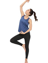 Load image into Gallery viewer, Aeuui Workout Tops for Women Mesh Racerback Tank Yoga Shirts Gym Clothes Royal Blue