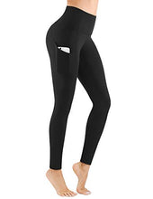 Load image into Gallery viewer, PHISOCKAT High Waist Yoga Pants for Women, Tummy Control 4 Way Stretch Yoga Leggings with 3 Pockets (Black, Small)