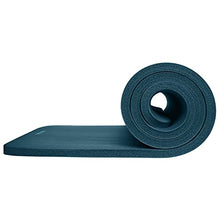 Load image into Gallery viewer, Retrospec Solana Yoga Mat 1" Thick w/Nylon Strap for Men & Women - Non Slip Exercise Mat for Home Yoga, Pilates, Stretching, Floor & Fitness Workouts - Ocean Blue