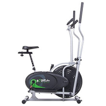 Load image into Gallery viewer, Body Rider Elliptical Machine and Stationary Bike with Seat and Easy Computer, Dual Trainer 2-in-1 Cardio Exercise Machine, Home Gym, Workout Equipment BRD2000, Black & grey, One Size