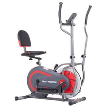 Load image into Gallery viewer, BODY POWER 2nd Generation, 3-in-1 Home Gym, Upright Compact Exercise Bike, Elliptical Machine & Recumbent Bike, Trio Trainer with Heartrate Monitor, Safety Brake Pad. BRT5088