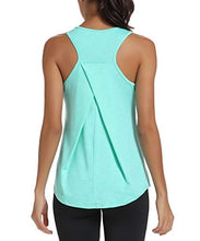 Load image into Gallery viewer, HLXFHB Workout Tank Tops for Women Gym Exercise Athletic Yoga Tops Racerback Sports Shirts Green