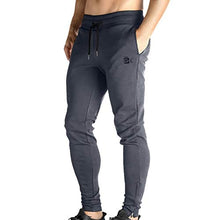Load image into Gallery viewer, BROKIG Mens Zip Joggers Pants - Casual Gym Workout Track Pants Comfortable Slim Fit Tapered Sweatpants with Pockets (Shadow Grey)