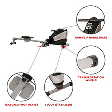 Load image into Gallery viewer, Sunny Health & Fitness Dual Function Magnetic Rowing Machine w/ Digital Monitor, Multi-Exercise Step Plates, 275 LB Max Weight and Foldable - SF-RW5622