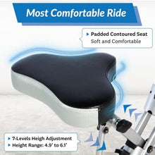 Load image into Gallery viewer, Exerpeutic Folding Exercise Bike, 8 Levels of Resistance Stationary Bike, Bluetooth tracking & Tablet Holder options available